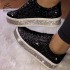 Fashion new design women bling shiny diamond lace up casual sneaker ladies running shoes