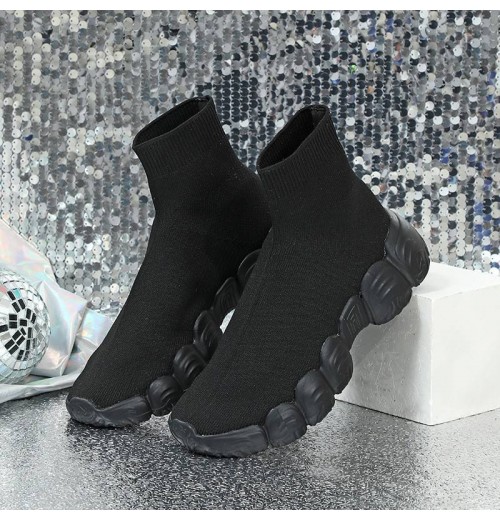 Wholesale Luxury Flyweave women's one-step elastic socks shoes trendy fashion casual shoes couple style trendy shoes 2025