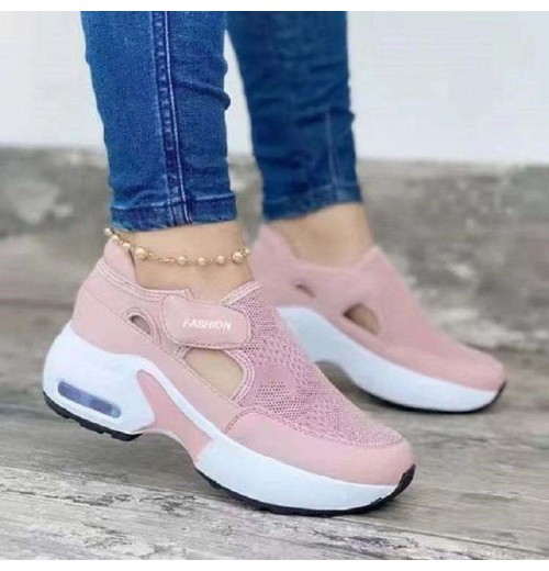 2024 wholesale breathable women casual running shoes new height increasing insole sports shoes female Walking Style sneakers