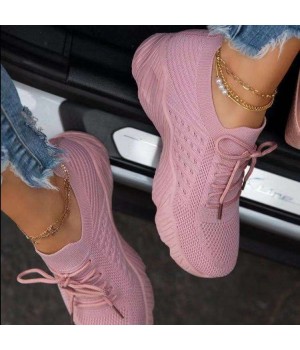 wholesale Casual Shoes Ladies Flat Shoes pink Female Sport Shoes White Running Sneakers New Arrivals Cheap Fashion for Women