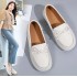 spring and autumn new Korean version thick sole casual shoes breathable leather sports shoes